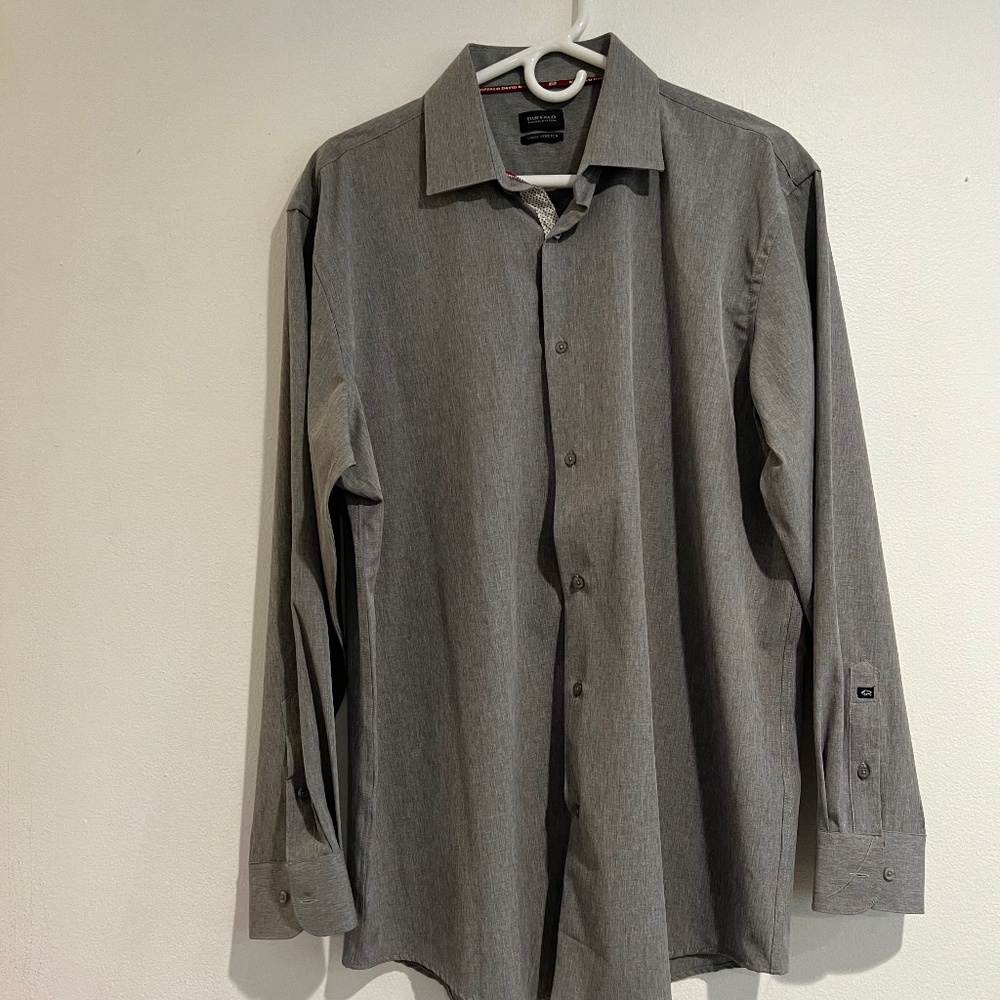 grey button up